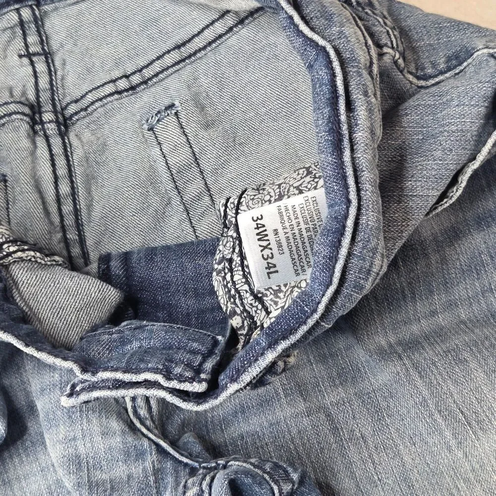 Cody James Mens Jeans 34x30 Blue Straight Western Denim Pants PreOwned